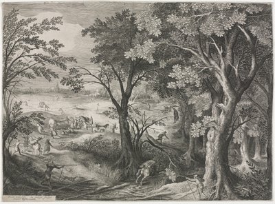 Paysage avec Voyageurs Attaqués par une Bande de Brigands - Jan van Londerseel