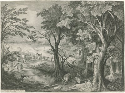 Des brigands attaquent des voyageurs dans un paysage - Jan van Londerseel