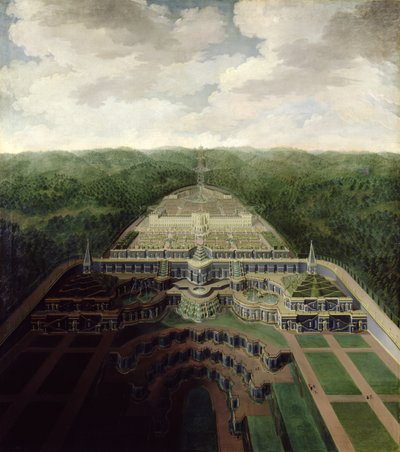 Vue du Complexe de Karlsberg des Cascades et Jardins vers l