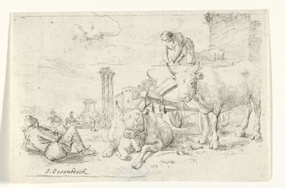 Chariot à bœufs - Jan van Ossenbeeck