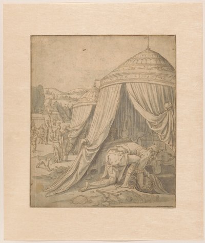 Acham enterre le bien volé - Jan van Scorel (school of)