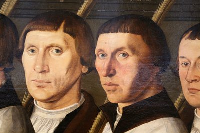 Groep Portrait des pèlerins de Jérusalem - Jan van Scorel