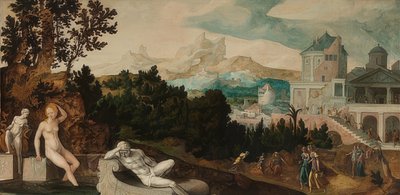 Paysage avec Bethsabée - Jan van Scorel