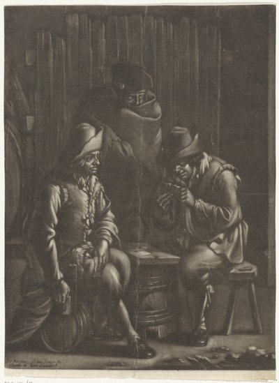 Joueurs de cartes autour d