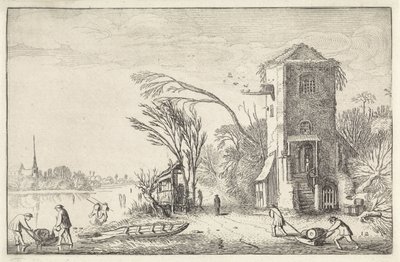 Figures dans un paysage d