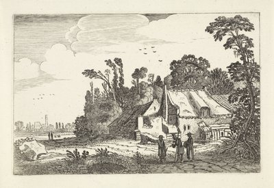 Personnages sur un chemin près d