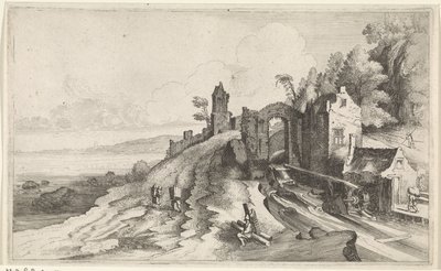 Paysage côtier avec un moulin à eau - Jan van de Velde (II)