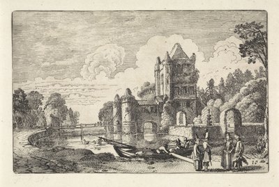 Paysage avec la porte d