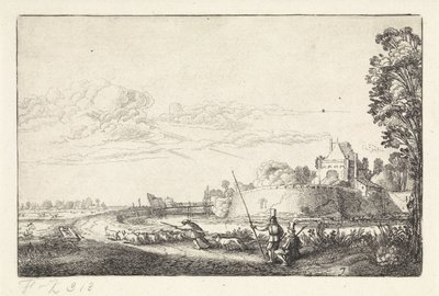 Paysage avec la Zijlpoort à Haarlem (Paysages, Amenissimae aliquot requculae) - Jan van de Velde (II)
