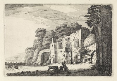 Paysage avec le fils prodigue parmi les porcs (Paysages, Amenissimae aliquot requculae) - Jan van de Velde (II)