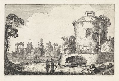 Paysage avec une tour ronde (Landschappen, Amenissimae aliquot requculae) - Jan van de Velde (II)