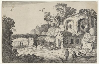 Paysage avec vieux château - Jan van de Velde (II)