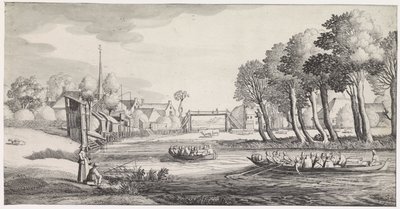 Deux barques sur une rivière près d