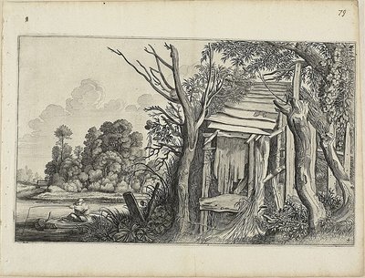 Hutte délabrée, planche 4 de Landscapes - Jan van de Velde II