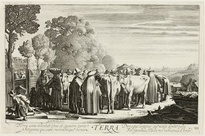 Terre, plaque 1 des Quatre éléments - Jan van de Velde II