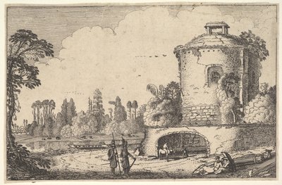 Paysage avec une tour ronde, vers 1616 - Jan van de Velde II