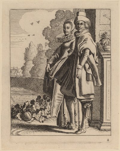 Deux figures en costume - Jan van de Velde II