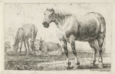 Chevaux et vaches - Jan van den Hecke