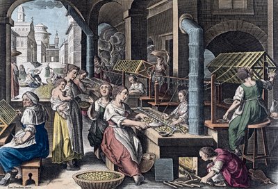 Production de Soie en Europe au 16ème Siècle - Jan van der (1523 1605) (after) Straet
