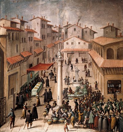 Piazza del Mercato Vecchio, Florence - Jan van der Straet