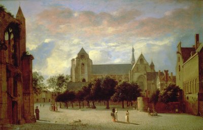 Vue de la Grote Kerk à Veere depuis le sud - Jan van der Heyden