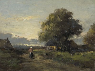 Paysage avec fermes - Jan van der Linde