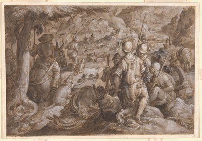 Hommes chassant le bouquetin à l
