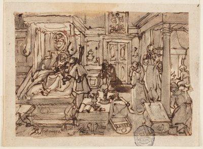 Extrême-onction - Jan van der Straet, called Stradanus