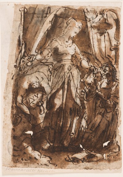 Recto : Judith avec la tête d