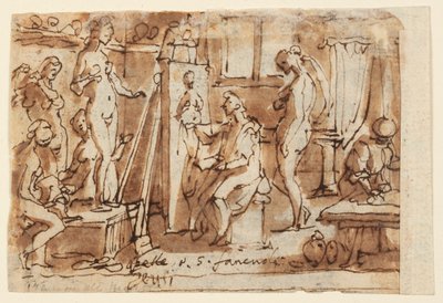 Recto : Zeuxis peignant Hélène ; Verso : Ecce Homo - Jan van der Straet, called Stradanus
