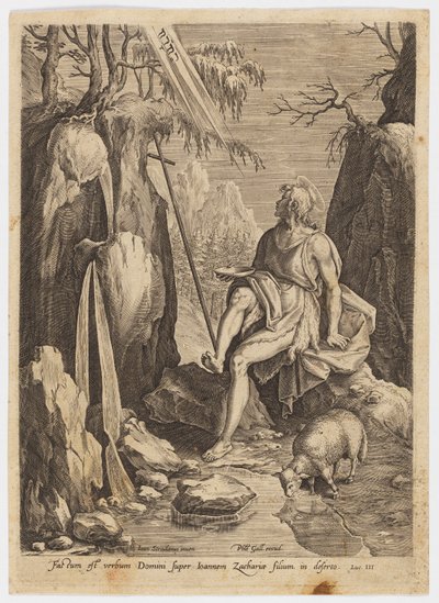 Saint Jean-Baptiste dans le désert - Jan van der Straet, called Stradanus
