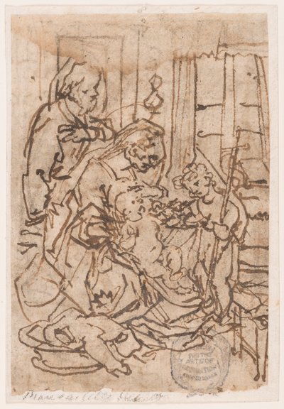 La Sainte Famille et Saint Jean-Baptiste - Jan van der Straet, called Stradanus