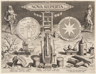 Page de titre de « Nova Reperta » - Jan van der Straet, called Stradanus