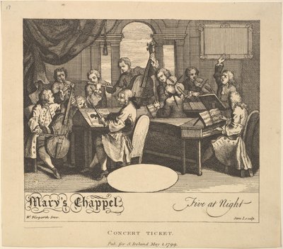 Billet de concert - Chapelle de Marie, cinq heures du soir, 1er mai - Jane Ireland