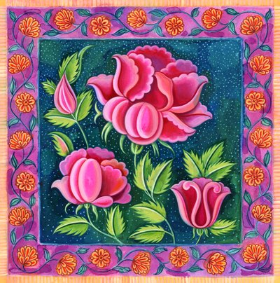 Fleurs roses - Jane Tattersfield