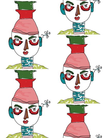 Visages en répétition, 2022 - Jane Willingale