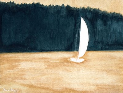 Voilier dans le canal de Guemes, c.2024 - Janel Bragg