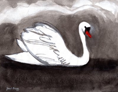 Cygne sur un lac orageux, 2023 - Janel Bragg