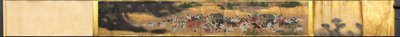 Personnes fuyant un incendie - Japan, Edo period