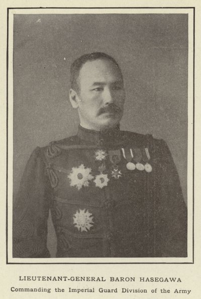 Lieutenant-général Baron Hasegawa, commandant la division de la garde impériale de l