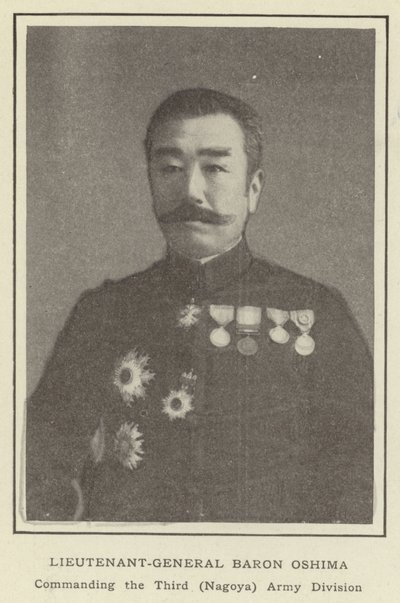 Lieutenant-général Baron Oshima, commandant la troisième division de l