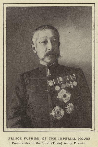 Prince Fushimi, de la maison impériale, commandant de la première division de l