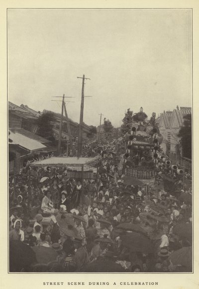 Scène de rue pendant une célébration - Japanese Photographer