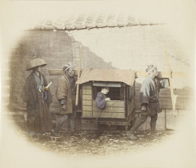 Femme portée dans un norimono - Japanese Photographer