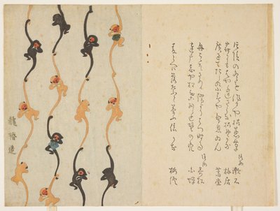 Singes, 1836 par Matsukawa Ryu_chin - Japanese School