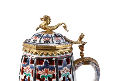 Rare cafetière Imari élégamment montée et couvercle - Japanese School
