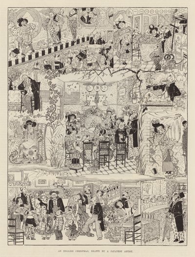 Un Noël anglais dessiné par un artiste japonais - Japanese School
