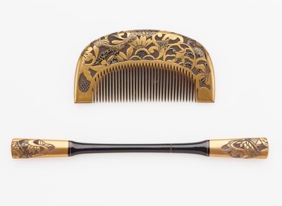 Peigne et épingle à cheveux, fin 19ème-début 20ème siècle - Japanese School