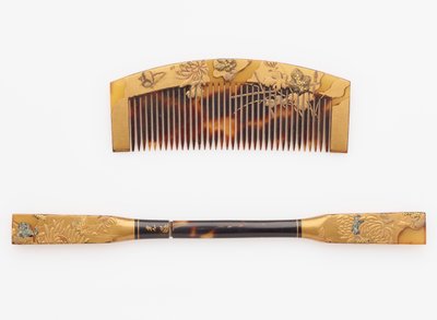 Peigne et épingle à cheveux, fin 19e-début 20e siècle - Japanese School
