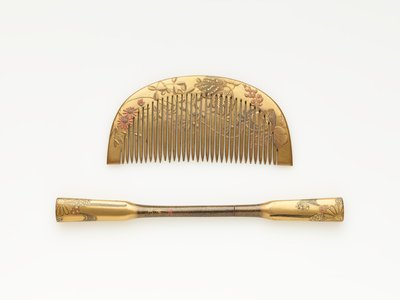 Peigne et épingle à cheveux, fin 19e-début 20e siècle - Japanese School